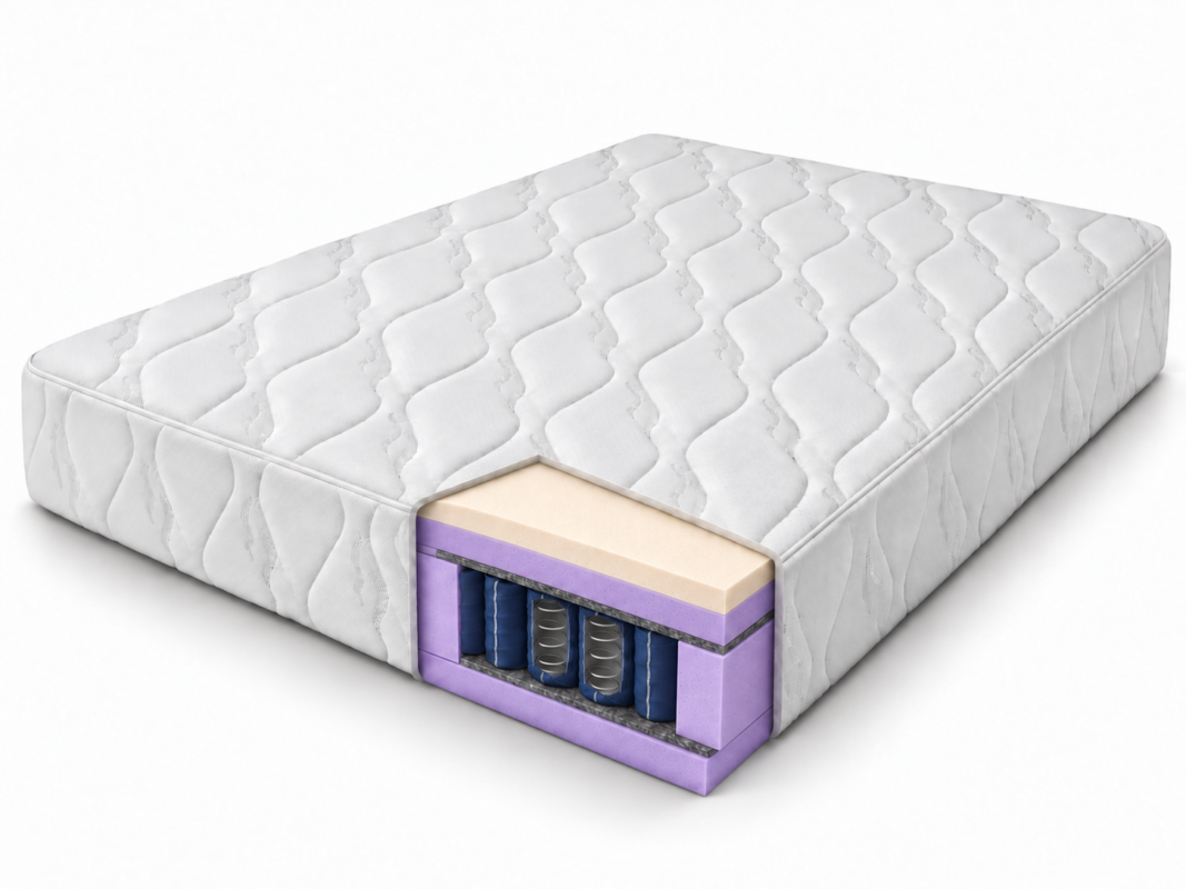 Materac SOFT POCKET – przekrój warstw materaca (2)